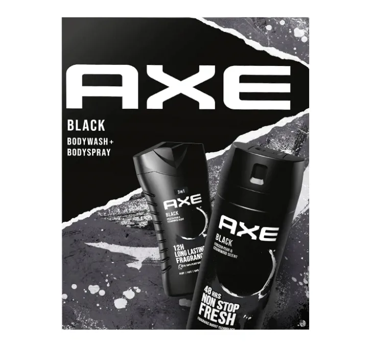 Axe Black zestaw prezentowy dla mężczyzn żel pod prysznic 250 ml + dezodorant w areozolu 150 ml