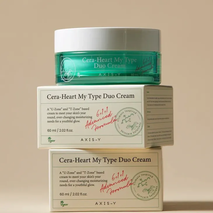 AXIS-Y 6+1+1 Cera Heart My Type Duo Cream podwójny krem nawilżający do twarzy 60 ml