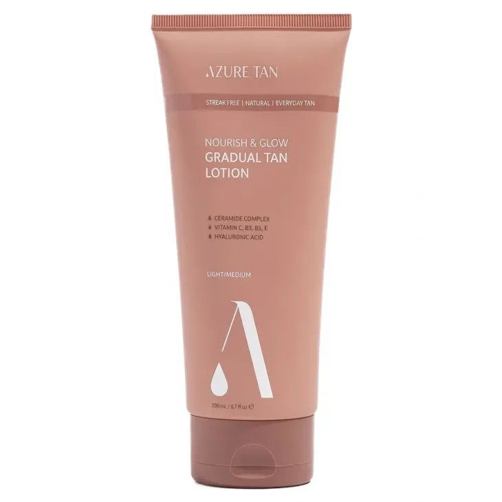 Azure Tan Nourish & Glow Gradual Tan Lotion Light to Medium stopniowo opalający balsam do ciała 200 ml