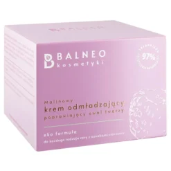 Balneokosmetyki malinowy krem odmładzający poprawiający owal twarzy 50 ml