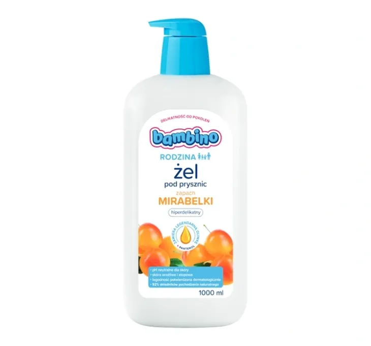 Bambino Rodzina żel pod prysznic hiperdelikatny Mirabelka 1000 ml