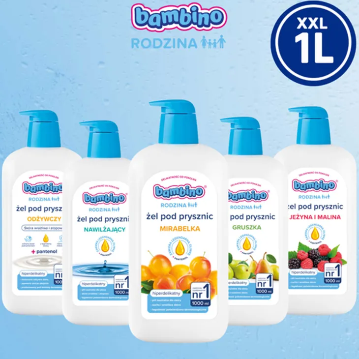 Bambino Rodzina hiperdelikatny żel pod prysznic dla całej rodziny Nawilżający 1000 ml