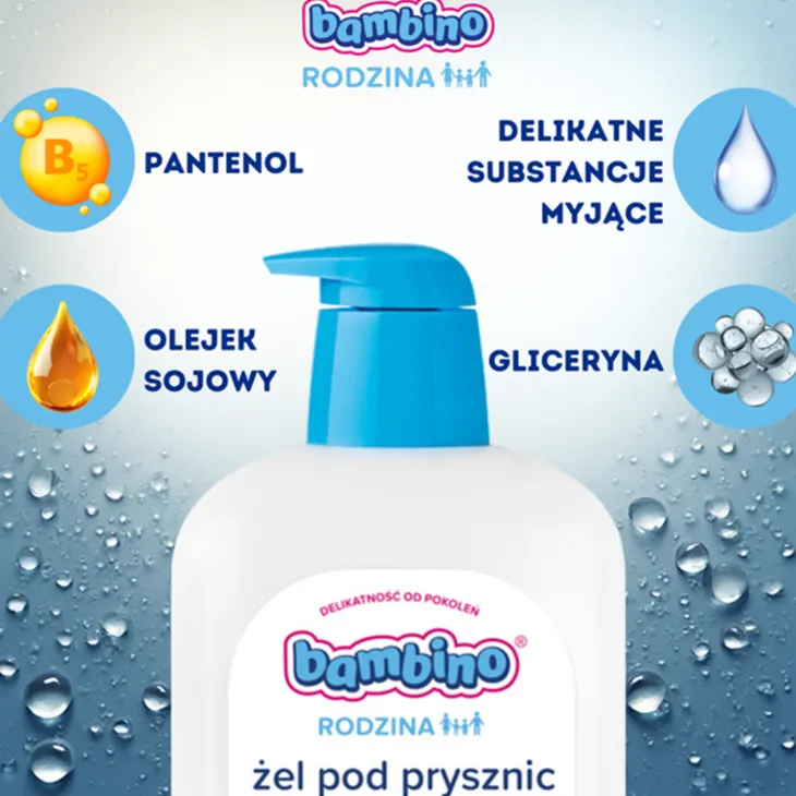Bambino Rodzina hiperdelikatny żel pod prysznic dla całej rodziny Nawilżający 1000 ml