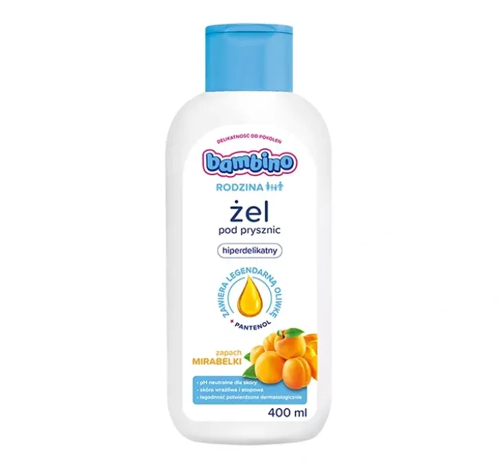 Bambino Rodzina hiperdelikatny żel pod prysznic Mirabelka 400 ml