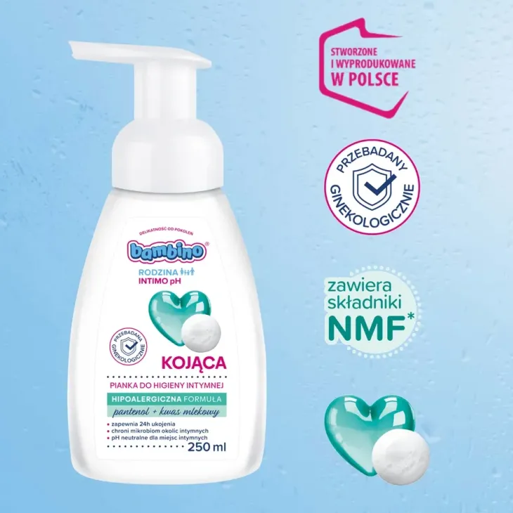 Bambino Rodzina Intimo pH kojąca pianka do higieny intymnej 250 ml