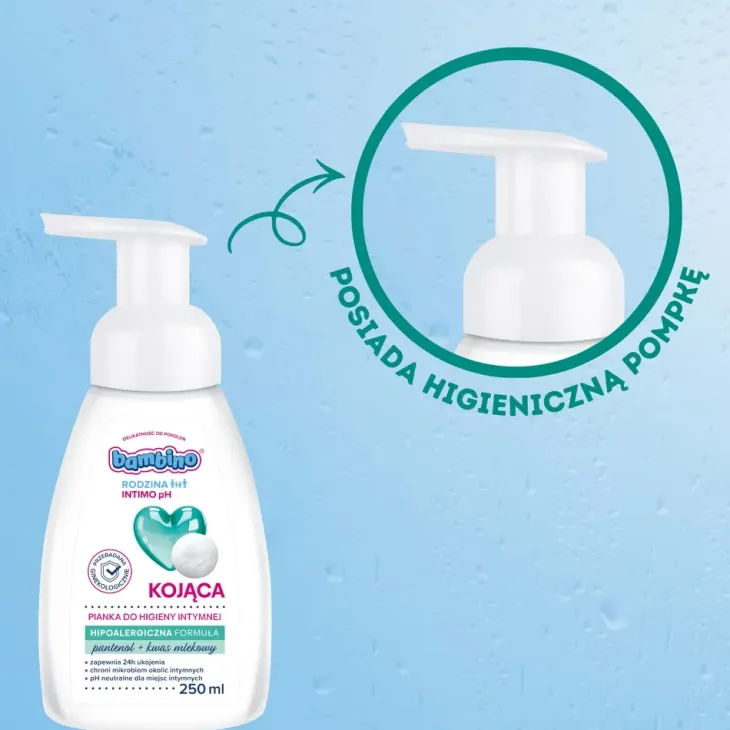 Bambino Rodzina Intimo pH kojąca pianka do higieny intymnej 250 ml