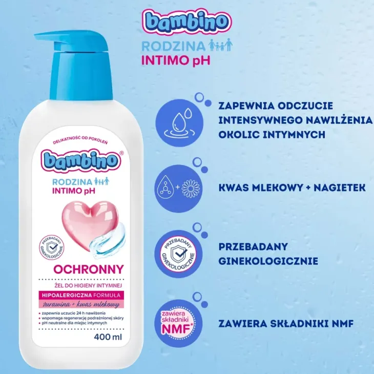 Bambino Rodzina Intimo pH ochronny żel do higieny intymnej 400 ml