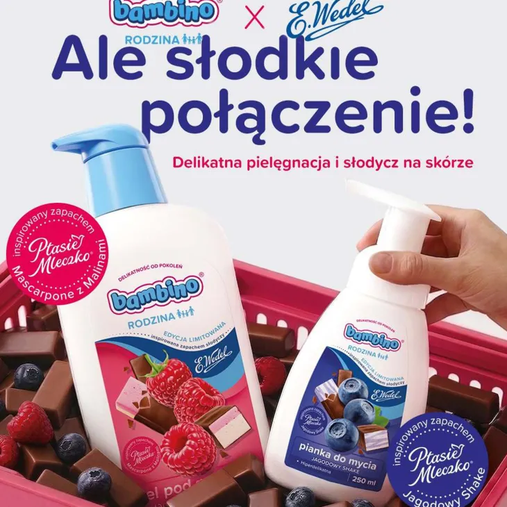 Bambino Rodzina x Wedel żel pod prysznic Jagodowy Shake 1000 ml