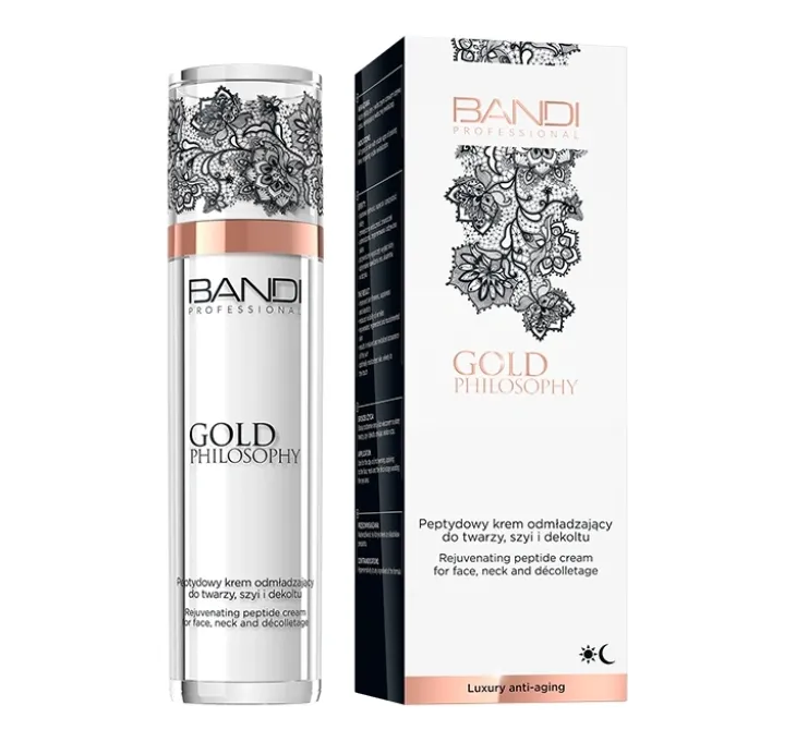 Bandi Professional Gold Philosophy peptydowy krem odmładzający do twarzy szyi i dekoltu 50 ml