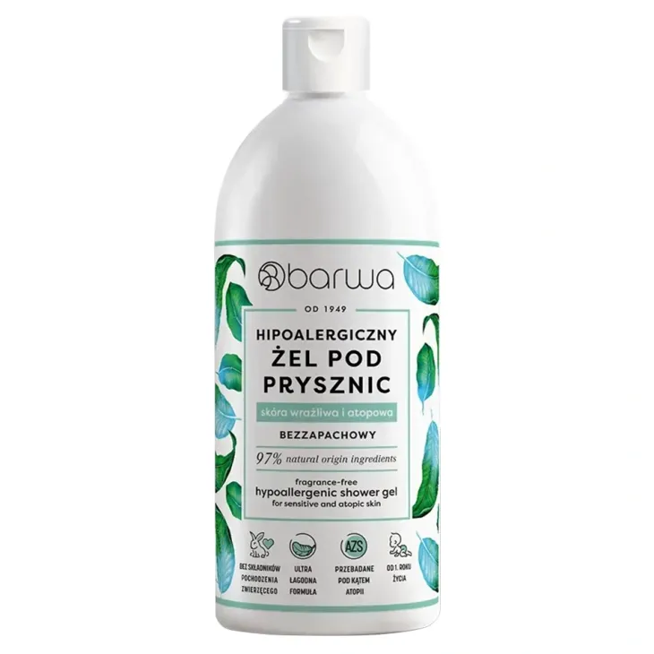 Barwa hipoalergiczny żel bezzapachowy pod prysznic do skóry wrażliwej i atopowej 400 ml