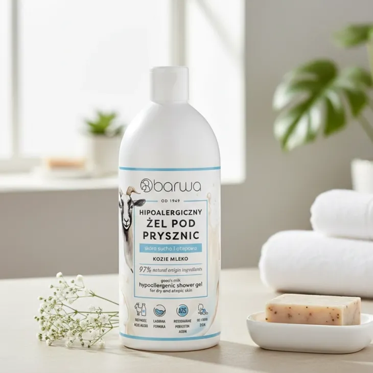 Barwa hipoalergiczny żel pod prysznic do skóry suchej i atopowej Kozie Mleko 400 ml