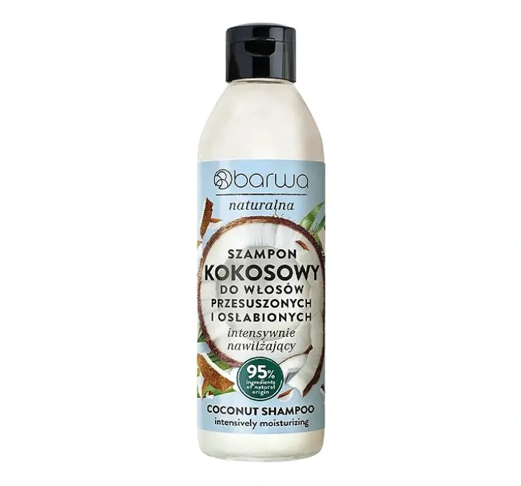 Barwa Naturalna kokosowy szampon do włosów suchych i osłabionych 300 ml