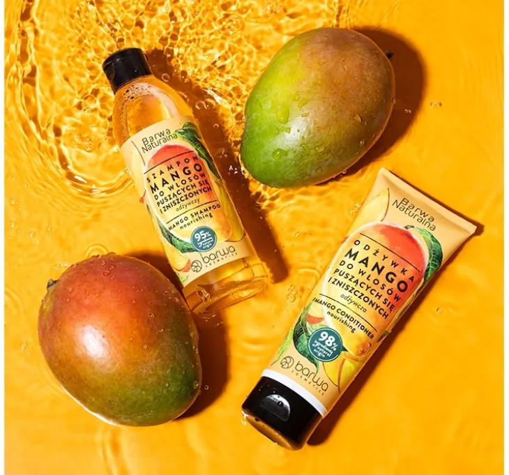 Barwa Naturalna szampon do włosów puszących się i zniszczonych Mango 300 ml