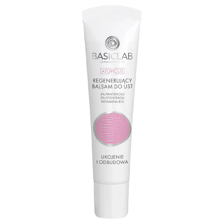 BasicLab Atopicus regenerujący balsam do ust do skóry ultrawrażliwej 15 ml
