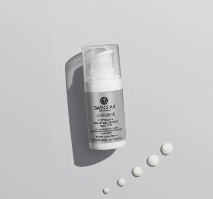 BasicLab Complementis peptydowy regenerujący krem pod oczy 15 ml