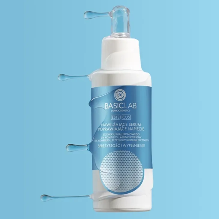 BasicLab Esteticus nawilżające serum poprawiające napięcie 3% kwasu hialuronowego 30 ml