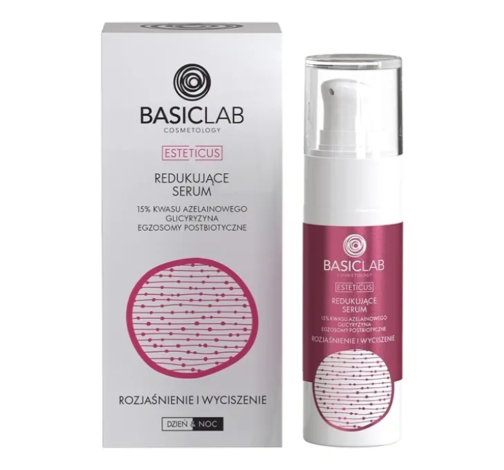 BasicLab Esteticus redukujące serum 15% kwasu azelainowego Rozjaśnienie i Wyciszenie 30 ml