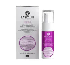 BasicLab Esteticus stymulujące serum peptydowe do twarzy na noc 25% kompleksu peptydów 30 ml