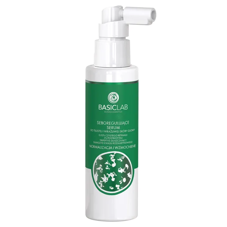 BasicLab Trichologis seboregulujące serum do tłustej i wrażliwej skóry głowy 100 ml