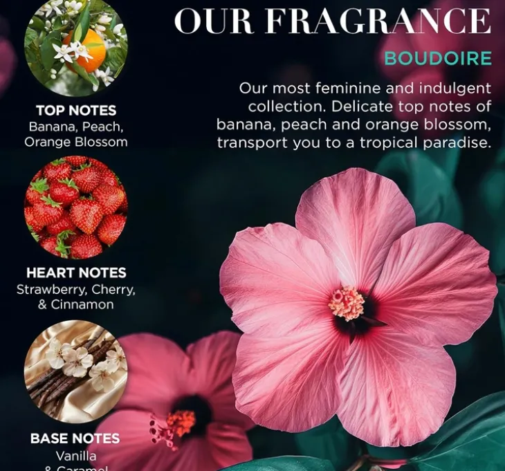 Baylis & Harding Boudoire zestaw prezentowy krem pod prysznic 300 ml + pianka do kąpieli 300 ml + balsam do ciała 130 ml + krem do mycia ciała 130 ml + mydło 100 g + sól do kąpieli100 g + gąbka