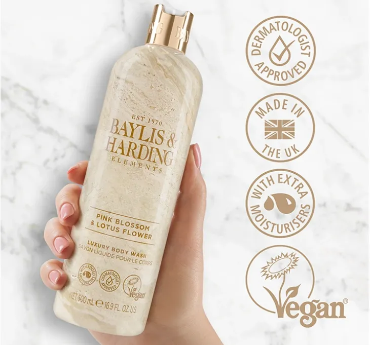 Baylis & Harding Elements Pink Blossom & Lotus Flower żel pod prysznic 500 ml