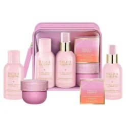Baylis & Harding Jojoba, Vanilla & Almond Oil zestaw prezentowy płyn do mycia 100 ml + mgiełka do ciała 75 ml + masło do ciała 50 ml + mydło 50 g