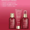 Baylis & Harding Midnight Cherry zestaw prezentowy pianka do kąpieli 100 ml + spray do ciała 95 ml + balsam do ciała 50 ml
