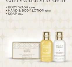 Baylis & Harding Sweet Mandarin & Grapefruit zestaw prezentowy żel pod prysznic 100 ml + balsam do ciała 100 ml + mydło kostce 100 g