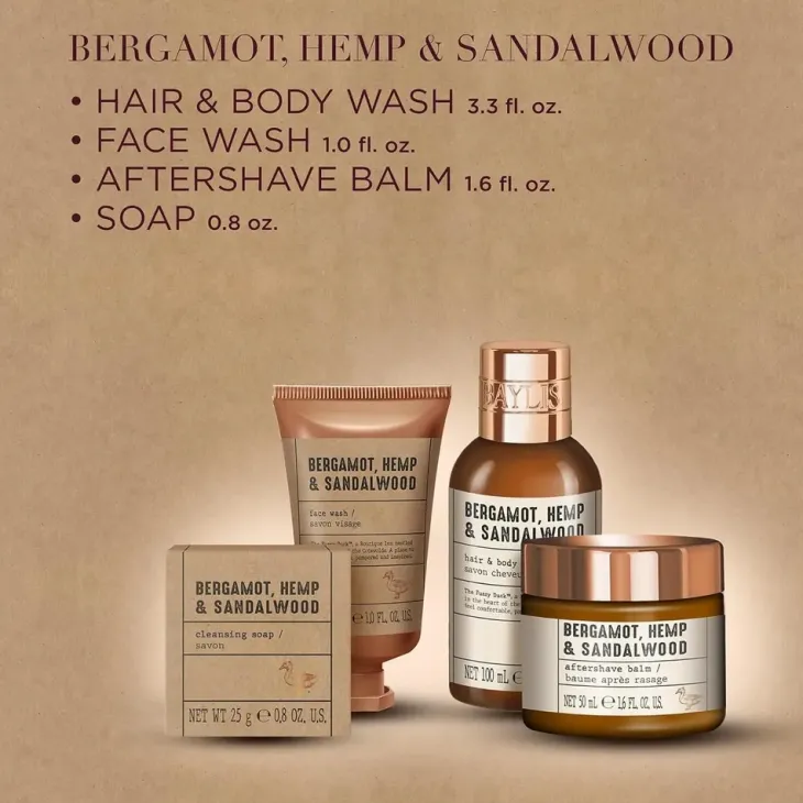 Baylis & Harding The Fuzzy Duck zestaw prezentowy dla mężczyzn płyn do mycia ciała i włosów 100 ml + płyn do mycia twarzy 30 ml + balsam po goleniu 50 ml + mydło 25 g