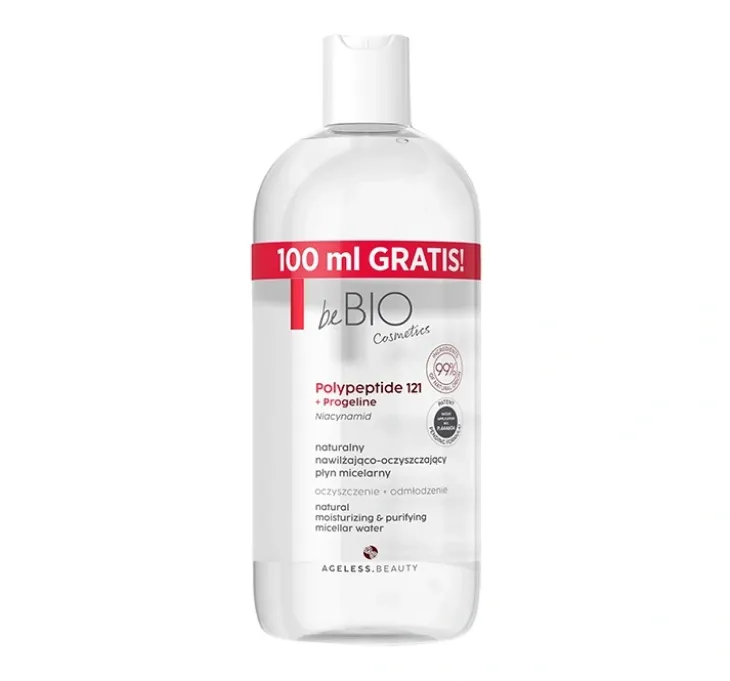 Bebio Ageless Beauty naturalny nawilżająco-oczyszczający płyn micelarny 500 ml