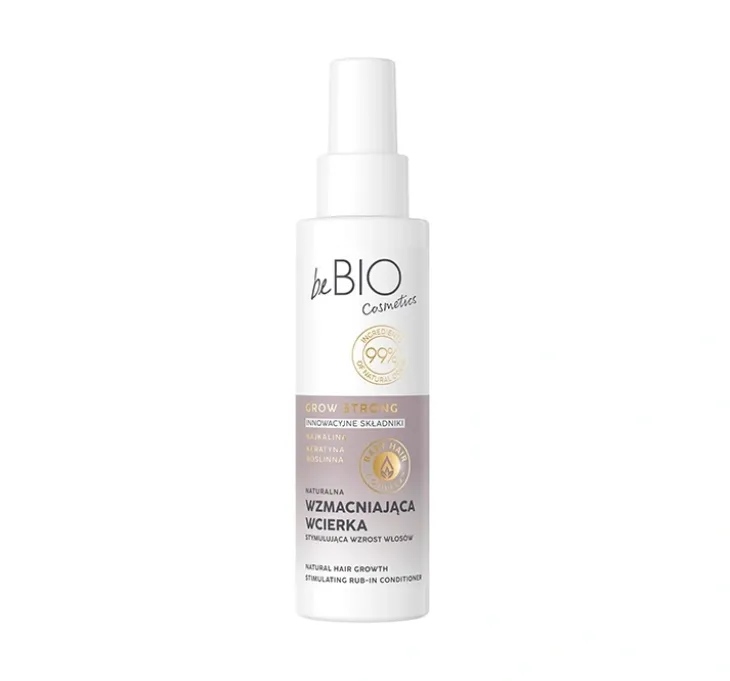 Bebio Grow Strong naturalna wzmacniająca wcierka stymulująca wzrost włosów 100 ml