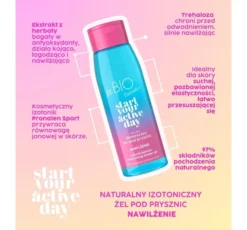 Bebio Start Your Active Day naturalny izotoniczny żel pod prysznic nawilżenie 400 ml