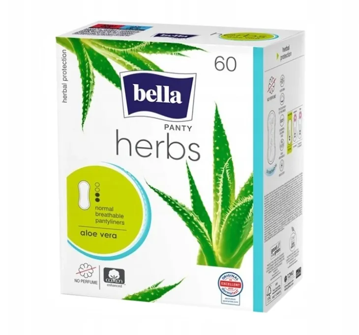 Bella Herbs Aloe Vera wkładki higieniczne 60 sztuk