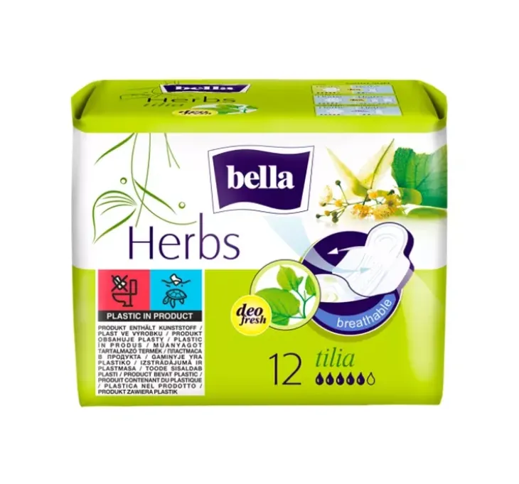 Bella Herbs Tilia podpaski higieniczne ze skrzydełkami 12 sztuk