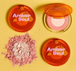 Bell Amber Soul rozświetlający róż brązujący do twarzy z ekstraktem z bursztynu 01 9 g