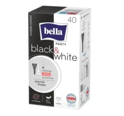 Bella Panty Black & White Special Shape ultra cienkie wkładki higieniczne do bielizny typu string 40 sztuk