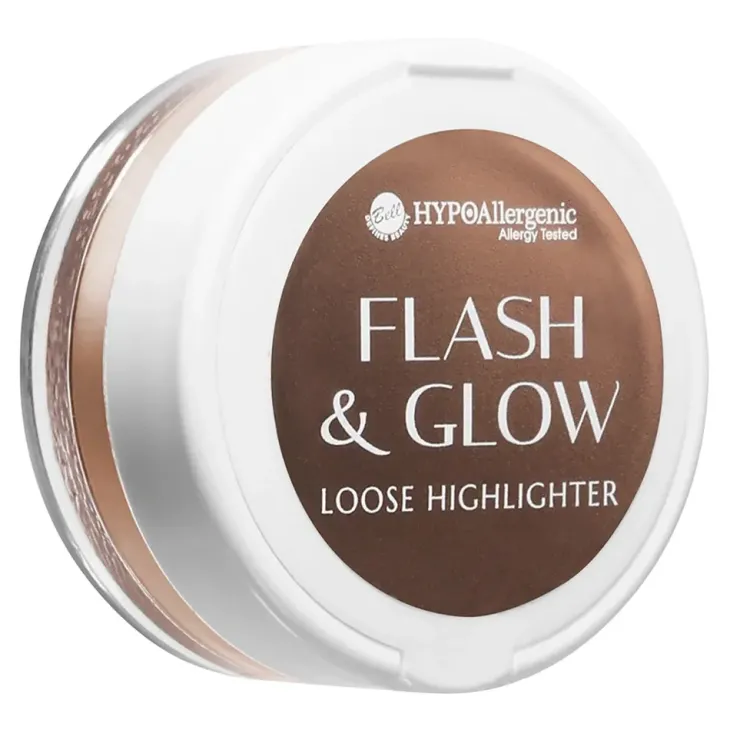 Bell Hypoallergenic Flash & Glow sypki rozświetlacz do twarzy i ciała 01 Solar Kiss 5 g