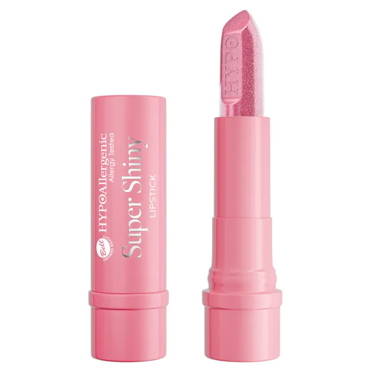 Bell Hypoallergenic Super Shiny pomadka w sztyfcie z drobinkami 02 Sweet Pink 4,2 g