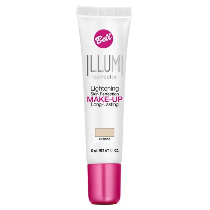 Bell Illumi Corrector Make-up trwały fluid rozświetlająco-korygujący 02 Beige 30 g