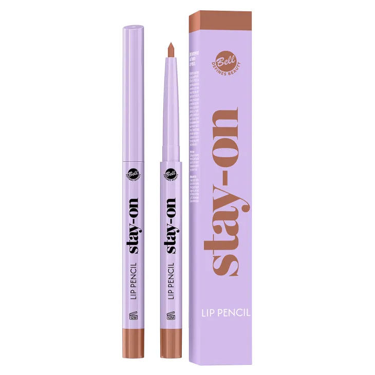 Bell Stay On Lip Pencil wodoodporna automatyczna kredka do ust 01 Beige Nude 0,2 g