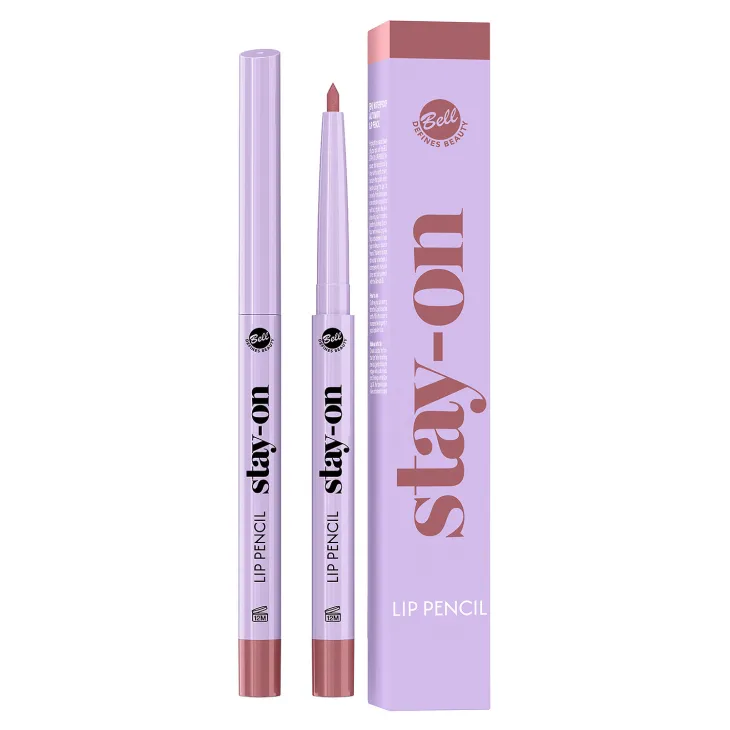 Bell Stay On Lip Pencil wodoodporna automatyczna kredka do ust 02 Pink Nude 0,2 g