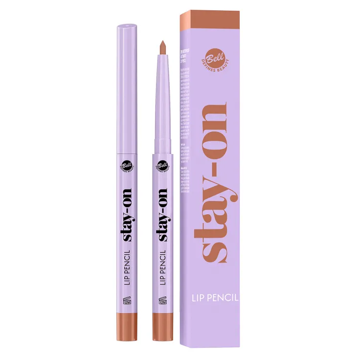 Bell Stay On Lip Pencil wodoodporna automatyczna kredka do ust 03 Peach Nude 0,2 g