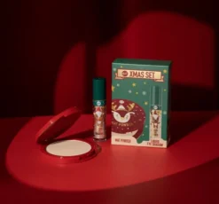 Bell XMAS Set 2 zestaw cień do powiek 01 Dasher 4,8 g + puder matujący 01 Let it Snow 9,5 g