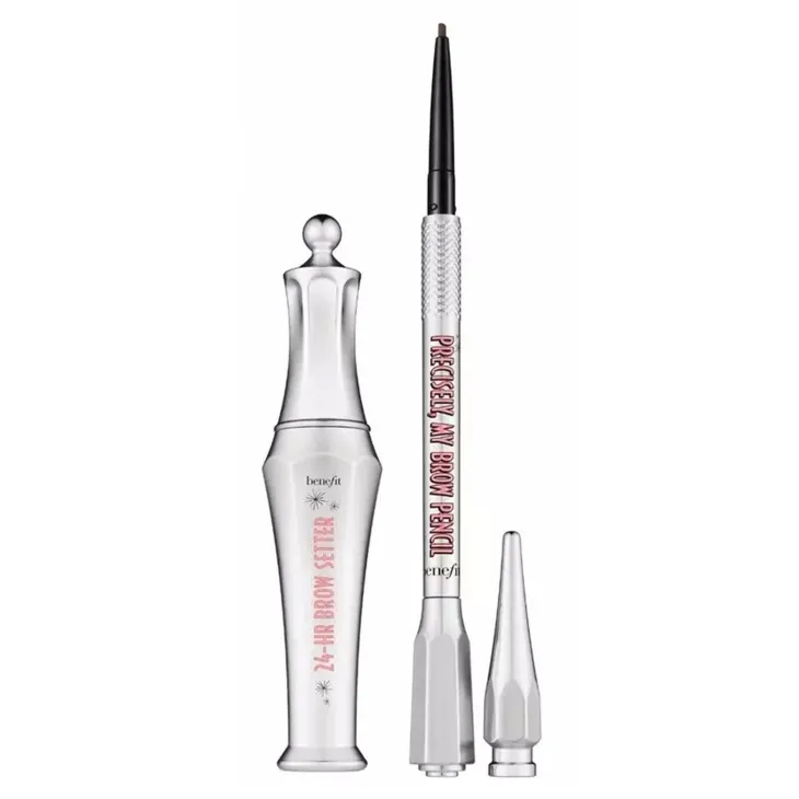 Benefit Cosmetics 2 Brow Bigshots kredka do brwi Precisely My Brow Eyebrow Pencil 4 Warm Deep Brown 0,08 g + utrwalający żel do brwi 24-Hour Brow Setter 7 ml