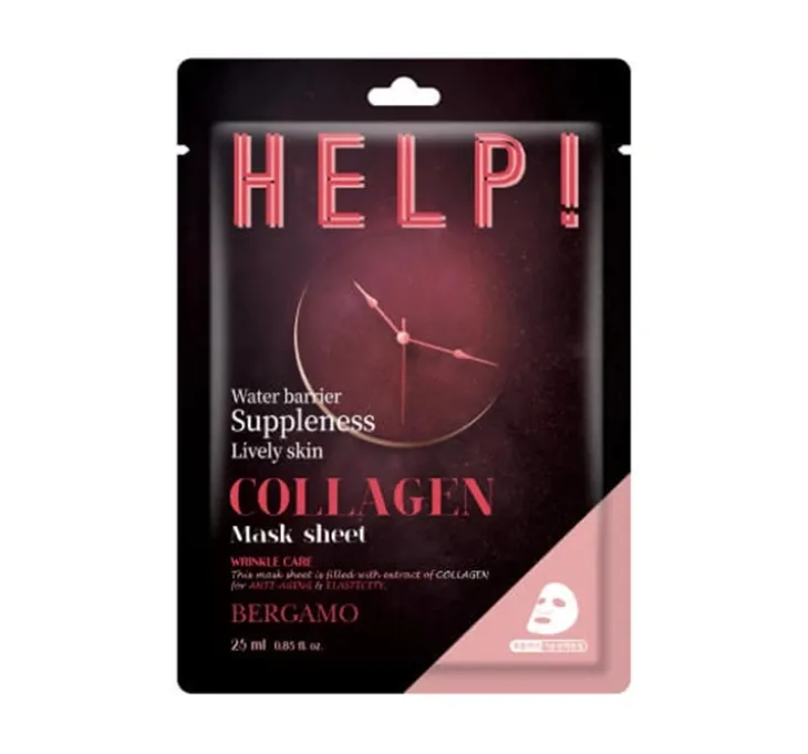 Bergamo HELP! Collagen uelastyczniająca maska w płachcie z kolagenem 25 ml