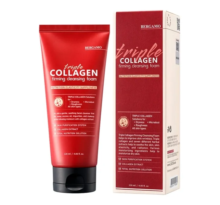 Bergamo Triple Collagen pianka oczyszczająca do twarzy 120 ml
