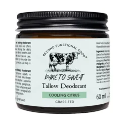 Beyond Functional Food Dare to Sweat Tallow Deodorant Cooling Citrus chłodzący dezodorant mineralny do ciała 60 ml