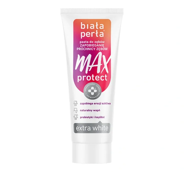 Biała Perła Max Protect Extra White pasta do zębów 75 ml
