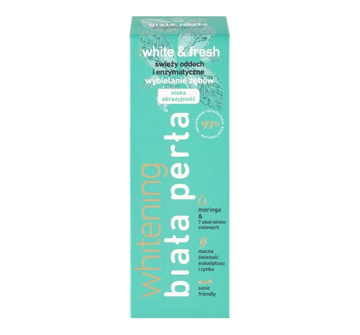 Biała Perła Whitening White & Fresh Moringa odświeżająca pasta do zębów 75 ml