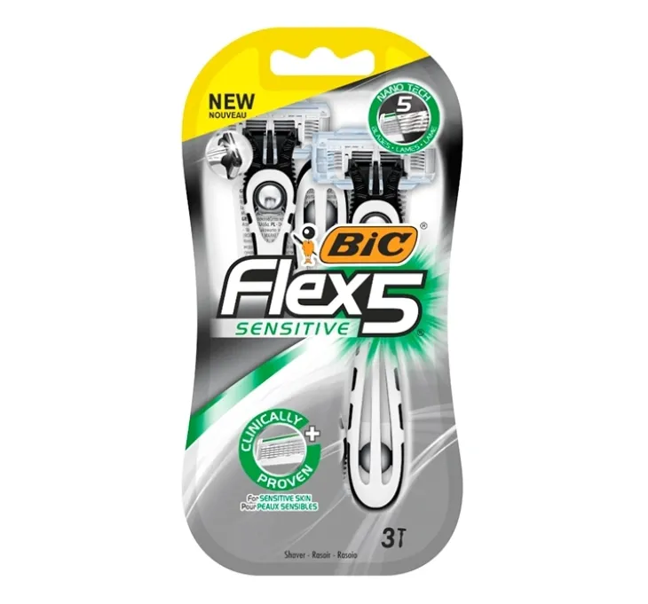 BIC Flex5 Sensitive jednorazowe maszynki do golenia dla mężczyzn 3 sztuki